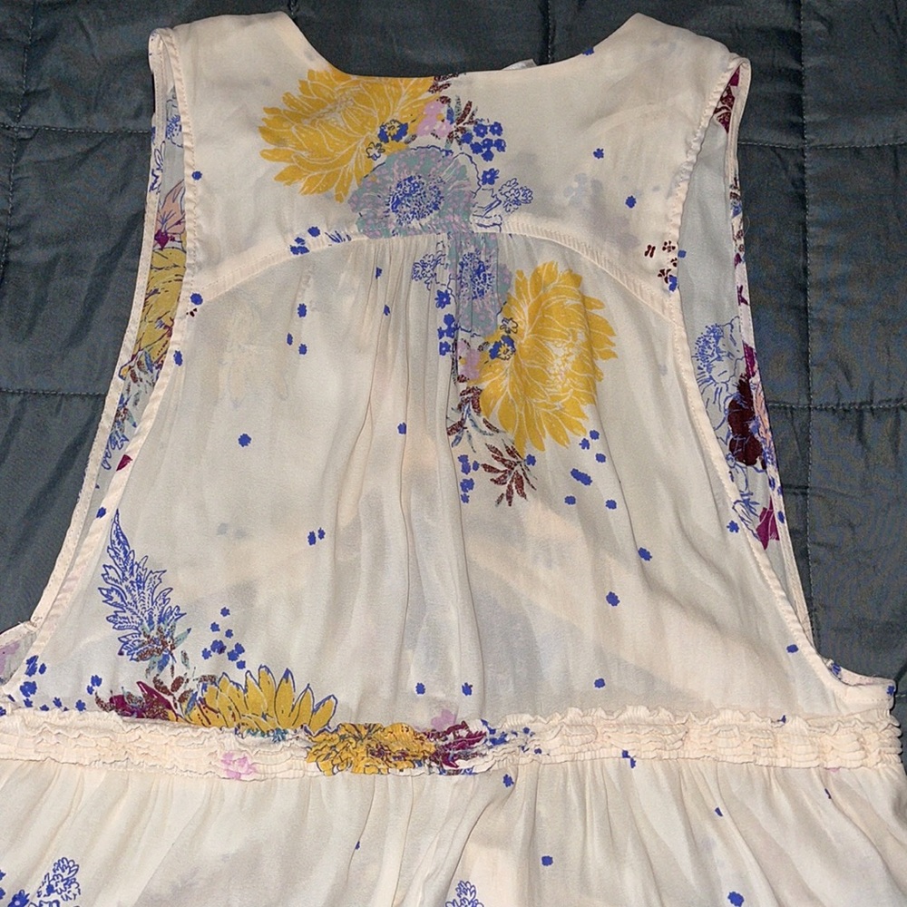 Free People! Purple Haze Floral Printed Tunic Or Mini Dress - Picture 6 of 11